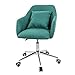 Produktbild Mode Drehstühle Home Office Leinengewebe Stühle Sofa-Arbeitsstühle 8cm Höhenverstellbar und 360 ° Lenkrollen Stahlfuß