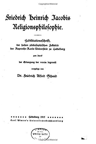 Friedrich Heinrich Jacobis Religionsphilosophie
