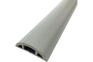 DXIUMZHP Copertura Cavi A Pavimento in Fai da Te Semicerchio per Uso Domestico Canalina Calpestabile, Materiale Morbido in PVC Taglio Facile，Anti-Passo E Anti-Stress (Color : Gris, Size : 3m)