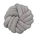 Produktbild CatcherMy Knot Kissen Knotenkissen Kopfkissen Throw Pillow Plüschkissen Decorative Cushion - Rosa Grau Grün -  35cm