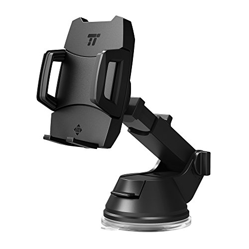 Supporto Auto Smartphone TaoTronics Porta Cellulare Auto con Tasto Posteriore di Rilascio Automatico, Supporto per Auto (Base Retrattile e Regolabile, Perno Regolatore Aggiustabile, Ventosa Larga e Piatta, 3 Modi per Regolare, Compatibile con iPhone, Galaxy e gli Smartphone PiÃ¹ Comuni) per iPhone 7 / 6 / 6s / 5s / 5 , Galaxy Note 8 / S8, HUAWEI, Xiaomi, One Plus ecc