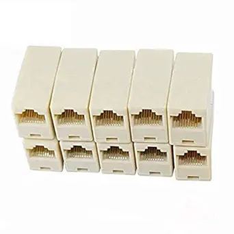 Fedus RJ45 8P8C Female to Female Coupler Connector Network LAN Cable Adapter Pack 10