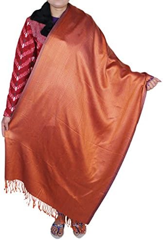 Women Viscose Winter Scarf Fashion Orange Shawl -214 x 76 CM