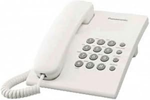 Panasonic KX-TS500 - Fast telefon med kabel (konfigurerbar ton, väggmonterbar, kompatibel med hörapparater)