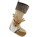 Produktbild Valery Madelyn 45cm Weihnachten Weihnachtsstrumpf Nikolausstiefel zum Landhausstil mit 3D Hirsch Rudolf und Stickerei, verbrämt mit Kunstpelz,Themen mit Baumrock (nicht inkl.)