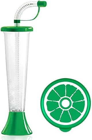 FRUIT CUPS Party Drink Goblets Folding Mugs Slush Sorbet Granity Cocktail 250ml 9oz (Green, 12 boxes - 1296 cups)