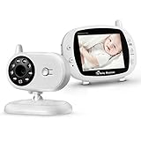 Powerextra Baby Monitor 2.4GHz Wireless Digital 3.5" LCD Color 2 Way Audio Night