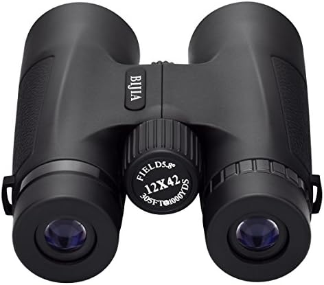 BIJIA Outdoor 12x42 Binoculars (BAK4, Large Eyepiece) Bright and Clear View for Adult Bird Watching, Sporting Events, Hunting, Sightseeing and Sailing