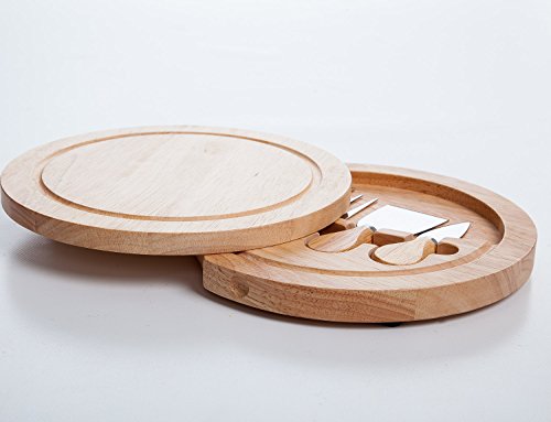 Rund ausziehbares Käsebrett und Messerset - 3