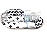 Bettschlange, Bettrolle, schwarz/weiß/grau 200cm