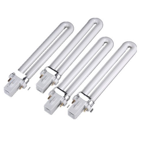 SupplyEU 4 X 9 Watt Bulbs UV Lamp Light Tube Gel Nail Art Dryer Replacement