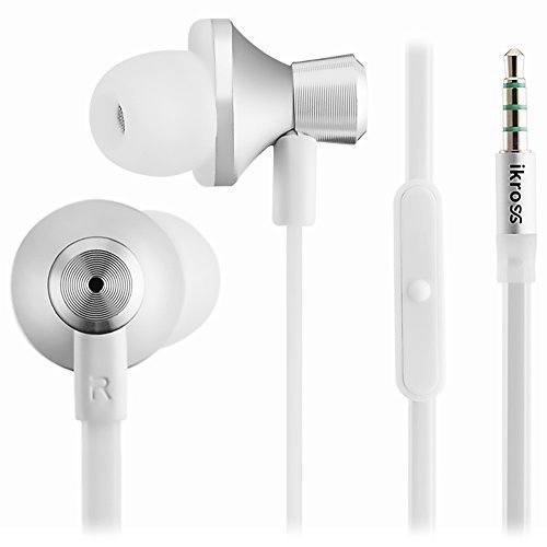 Preisvergleich Produktbild iKross / Stereo-Kopfhörer 3,5 mm, Lärmisolierend mit kabellosem Mikrofon Headset - Weiß
