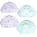 Produktbild 4 Stück klappbar Pop-Up-Mesh Food Cover 61 cm wiederverwendbar Lebensmittel Net, Schirmzelt Displayschutzfolien für Garten Partys, Grillabende, Picknicks und innen 4er-Packung