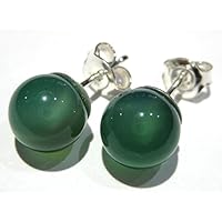 Achat grün Ohrringe Ball