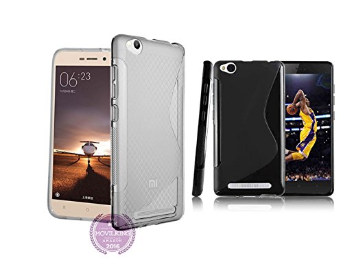 OFERTA 2 FUNDAS DE GEL TPU S LINE DE COLOR NEGRO Y TRANSPARENTE PARA XIAOMI Redmi 3 - ENVIO POR MENSAJERIA URGENTE