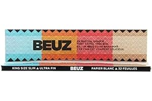 PLUZEN Lot de 10 carnets de feuilles à rouler Slim BEUZ. Carnets de 32 feuilles