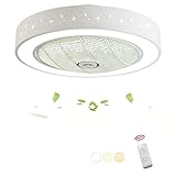 MYXMY Moderne Ventilateur De Plafond Lumière avec Télécommande Et Éclairage Réglable Ventilateur De Plafond Creative Ventilateur Invisible Super Calme for Le Salon Chambre Étude Dimmable