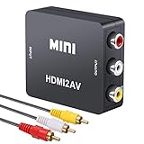 av cable xbox 360 Mini HDMI zu AV Signal Konverter, der HDMI Videosignale oder Audiosignale in AV Videosignale (CVBS) und FL/ FR-Stereo Audiosignale umwandelt