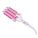 Surker Professional Hairstyle Tools Hair Barrels Curler Titanium Curling Iron Curling Wand Ceramic Curler Hair Styler Hot Hair Curling Roller (pink)