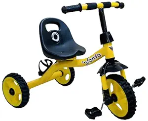 Miniature Mart Partially Assembled Kids Tricycle for Babies & Toddlers | 2-3 Years | 3 to 5 Year | Basic Trike | Not Suitable Kids Under 2 Year | Baby Cycle (Yellow)
