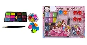 Aashiya trades Real Cosmetic for Little Girls,Kids Makeup Kit for Girls, Kids Play Washable Makeup Set Girl Gifts for 3/4/5/6/7year