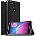 Produktbild Huawei Y6 Pro 2017 Hülle, KuGi Huawei Y6 Pro 2017 Flip Bookstyle Kompletter Schutz Mit Magnetverschluss und Standfunktion Tasche Etui Cover Case Schutzhülle für Huawei Y6 Pro 2017 Smartphone (Schwarz)