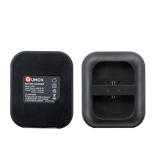 QUMOX Doppel LED Batterie/Akku Ladegerät für Canon LP-E6 LC-E6 EOS 5D Mark 3 4 70D 80D 6D 7D - 4