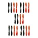 Produktbild VUNIVERSUM 20x Stück (5X Set) Propeller Rotorblätter Blade NINETEC Spyforce 1 One Mini Quadrocopter Copter Schwarz Rot Quadrocopter Blades 55mm von Mr.Stecker Modellbau®