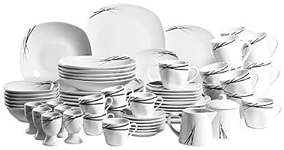 Josef Mäser Domestic Série Linea Nera Service de table 62 pièces pour 6 personnes