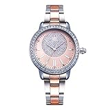 SSQ-CXO Quarzuhr der Frauen, Mode-Einfaches Entwurfs-Mineralglas-Spiegel-Runde Legierungs-Vorwahlknopf-rostfreie Bügel-Wasserdichte Uhr