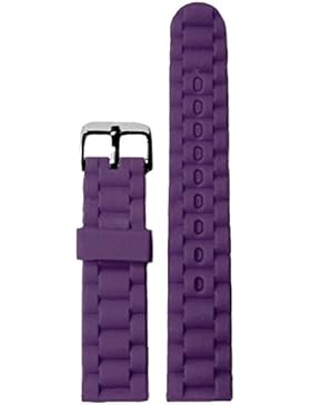20mm dunkel lila Farbe Silikon Gelee Gummi Dame Watch Band Straps