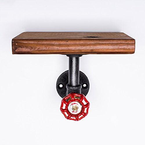 wall shelf Wall Decorations Iron Retro Bookcase Solid Wooden Bookshelf Iron Shelf Wall Mount Shelf Display Flower Stand Retro Wall ( Size : A )