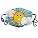 Produktbild Smiling Summer Sun Shining On Blue Sky with Cloud Anti Dust Breathable Face Mouth Mask for Man Woman