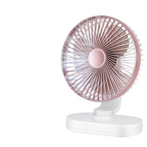 Qshare Table Fan High Speed: Rechargeable USB Fan with Great Wind Speed for Home & Travel