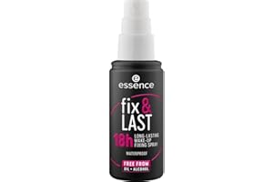 Essence Spray Utrwalający Makijaż Fix & Last 18H Long-Lasting Make-Up Fixing Spray, Matujący, Ustalający, Wyraźny Wynik, Matowy (50Ml)