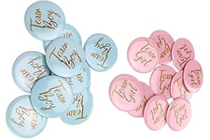 3 Pack Gender Reveal Button Team Boy Team Girl Anstecker Pin Reveal Badge for Apparel Decorative