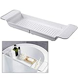 badewannenablage für babywanne 【Qualität】 Badewannenablage aus ABS-Kunststoff und Silikon-Griffen mit Weichgummi, um die Badewanne vor Kratzern zu schützen. Die Gummigriffe sind ausziehbar und verstellbar und rutschsicher, um die Gegenstände sicher zu halten. Hochwertiger Kunststoff ist rostfrei, tolles Design für Bad und Küche.