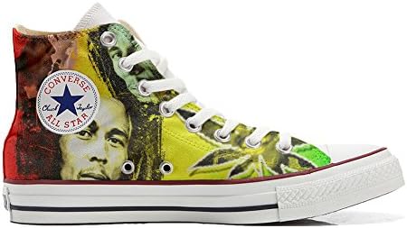 Converse All STar CUSTOMIZED , Sneaker Unisex, printed Italian style with Bob Marley - size 45 EU