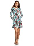 vestidos con falda larga y top Elegante vestido clásico con cuello redondo e inusuales mangas largas, que lo hacen perfecto para el entretiempo