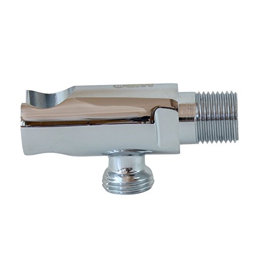 Duschkopf mit Schlauch und Brause-Halter von SANIXA | Duschbrause Set ABS verchromt mit Duschschlauch 150cm Duschsysteme Hand-Brause mit Brauseschlauch und Brausehalter mit Wandnaschlussbogen Brausegarnitur Duschset | Badezimmerausstattung - 4