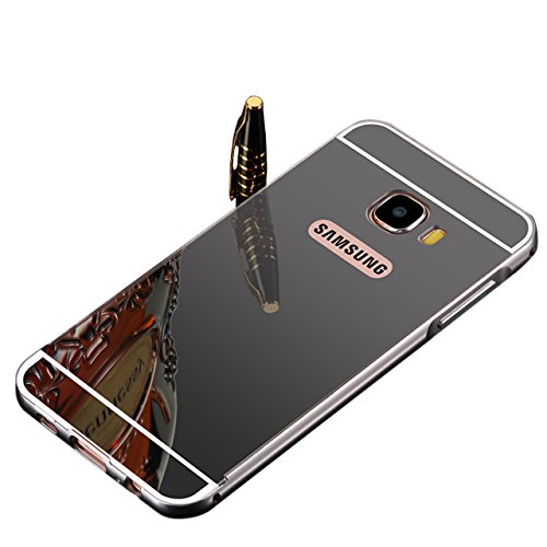 Vandot Aluminio del Metal Carcasa Protectora Protector Funda para Samsung Galaxy S7 G930F  FUSION MIRROR  Reflexi  n Brillante Radiante de Lujo PC Espejo  Protecci  n gota   Tecnolog  a de absorci  n de impactos  Bumper Case - Nergo