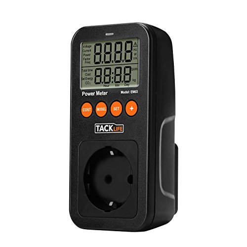 Preisvergleich Produktbild Tacklife EM03 Energiekostenmessgerät Energieverbrauch Messgerät für Hasuhaltsgerät zur Überwachung von Stromverbrauch und Stromkosten, 3680W
