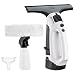 Produktbild Homitt Fenstersauger Vakuum mit abnehmbarem Düse und Ladestation, Akku-Fenstersauger Set Dry & Clean Wasserspray und Wasseraufnahme 2 in 1, Fensterreiniger mit 1 Sprühflasche und 2 Frottee