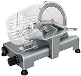 allesschneider profi test Aufschnittmaschine 110 Watt Leistung, aus druckgegossenem Aluminium mit Basis, lackiert, Klingenschutz, Teller und Schotts aus Aluminium, oxidiert, Baum, Klingenhalter auf doppelt kugelgelagert, professioneller Konvektion, Profi-Sägeblatt gehärtete, MOTOR Ring fester Schutz der Messer, Dicke von bis zu 15 mm, Durchmesser Messer 195 mm Schnitt.