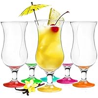 Sendez 6 Cocktailgläser Mix 480ml Hurricane Cocktailglas Longdrinkgläser Eisgläser