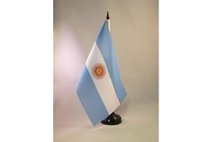 AZ FLAG Bandiera Da Tavolo Argentina 21x14 cm - Piccola Bandierina Argentina 14 x 21 cm