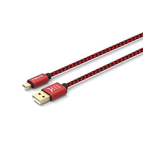 ULTRICS® Micro USB Kabel [3M – 9FT] Nylon geflochtenes Aufladeeinheits-Kabel Tangle geben Synchronisierungsauflade USB-androides Aufladeeinheits-Blei für Samsung-Galaxie, Sony, Nokia, Microsoft, Motorola, Kindle, Nexus, Huawei, LG, Xiaomi, OPPO – Lebenszeit-Garantie, Geld frei Zurück Garantie - 4