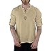 Produktbild BHYDRY Herren Sommer Modische Persönlichkeit Baumwolle-Leinen Pure Long Sleeve Top