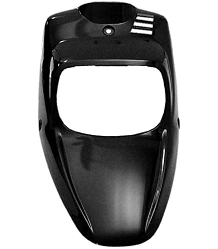 Faro Anteriore Per Scooter MBK 50 Spirit - Ottica Nera Con 4 Alogeni E 10 LED Blu, Non Omologato