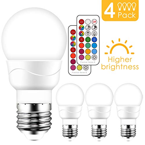 E27 RGB LED Light Bulb Mood Light 3W Cambia colore con telecomando per Home/Party o Bar (Warm White) di Lengjoy (E27 rgb 2700k)